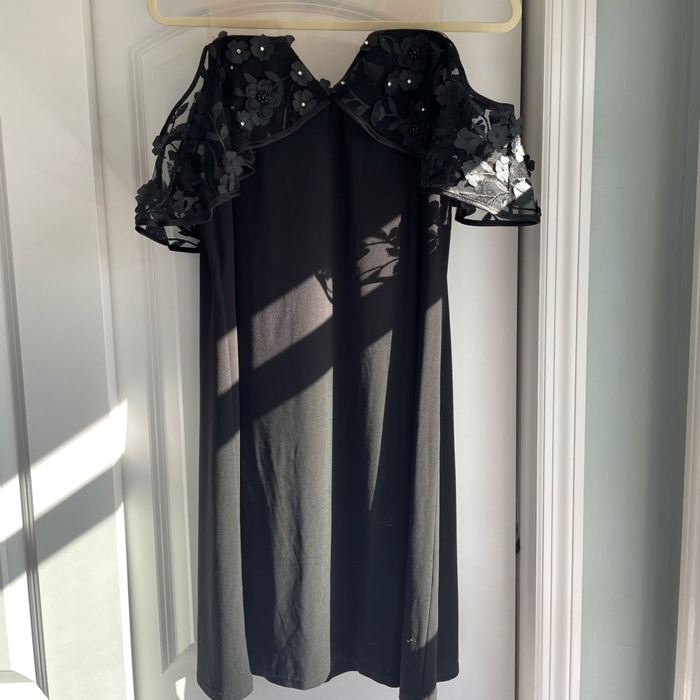 MSK illusion top dress - all black size Medium